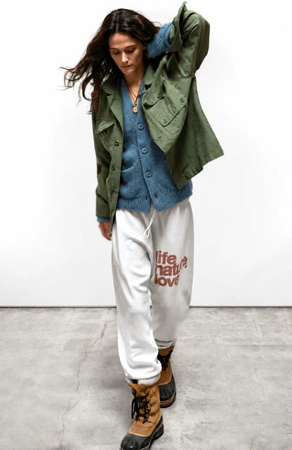 Freecity SUPERYUMM NORWEGIAN WOOL POCKET CARDIGAN - Norwegian Blue White Smoke