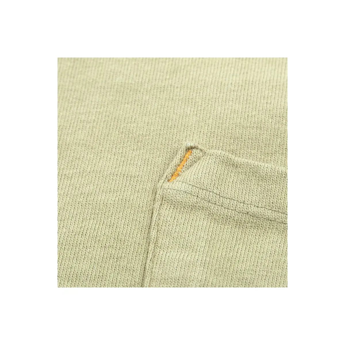 Men's 13-ounce pocket T-shirt in fog color by Freenote Cloth, front view showing the pocket and soft fabric texture.