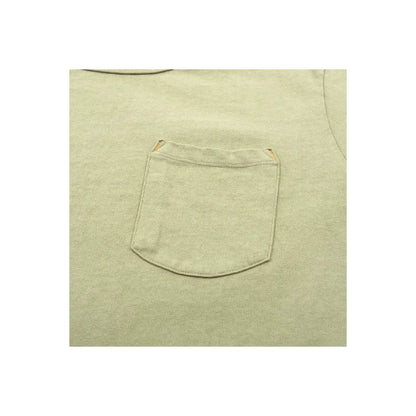 Men's 13-ounce pocket t-shirt in fog color by Freenote Cloth, featuring a front pocket and casual fit.