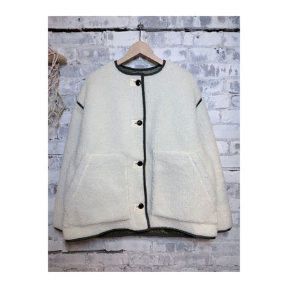 Girls of Dust G.O.D Solar Piumino nylon jacket for women in fossil and off-white, showing the lightweight, quilted design.