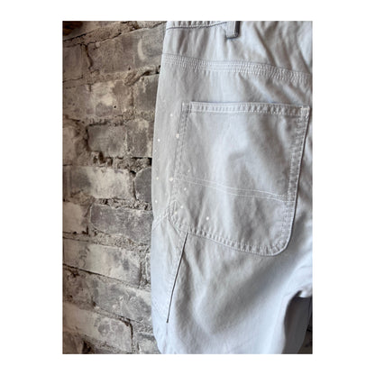 Women's G1 Paint Splatter Painter Shorts in cloud color, featuring a casual fit with colorful paint splatter design.