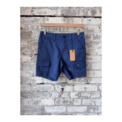 Women's surplus cargo shorts in French Navy by G1 Women's, featuring multiple pockets and casual fit.