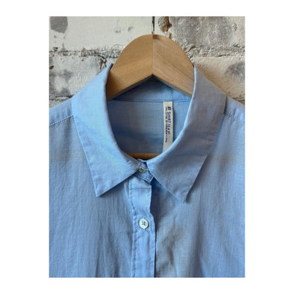 Light periwinkle women's airy shirt by G1 Women's, featuring a relaxed fit and soft fabric for comfortable wear.