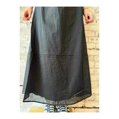 Black gathered asymmetrical women's dress by Closed Women's, featuring flowing fabric and stylish design.