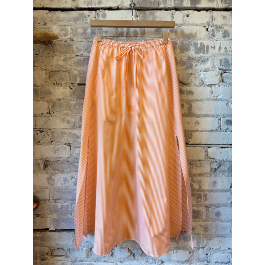 Closed Women's Gathered Cotton Skirt – Spice Orange Rosy Brown