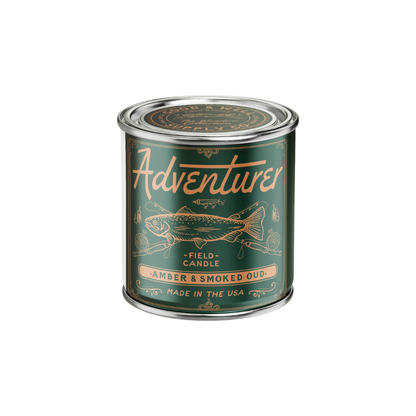 Adventurer Field Candle by Good & Well Supply Co. with a rustic design, perfect for cozy home decor and ambient lighting.