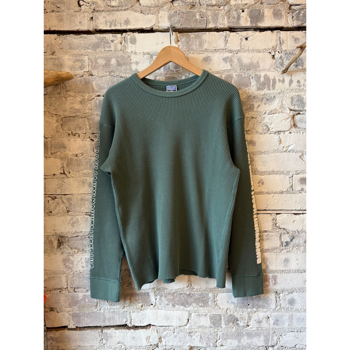 Men's Gradient Logo Thermal in Artichoke by Big Rock Candy Mountaineering, showing the thermal with a gradient logo design.