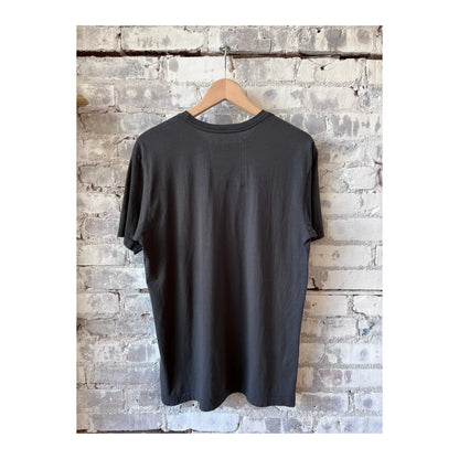 Men's Green Day Car SS Tee in faded black by Danny Clinch, featuring a vintage-inspired graphic on the front.