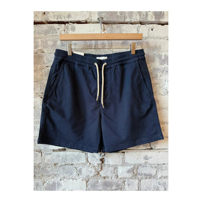 Men's navy blue Gregor Lyocell blend shorts by NN07, showing the relaxed fit and lightweight fabric suitable for casual wear.