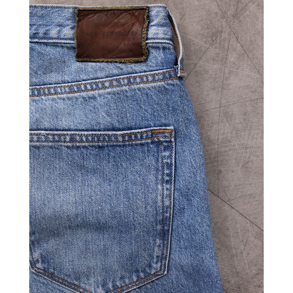 Men's Harlan Straight Archive Selvedge 12oz jeans by Ace Rivington with Carpenter Wash and classic denim stitching.