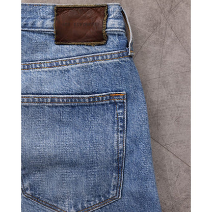 Men's Harlan Straight Archive Selvedge 12oz jeans by Ace Rivington with Carpenter Wash and classic denim stitching.