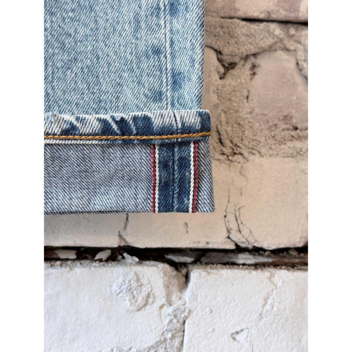 Men's Ace Rivington Harlan Straight Archive Selvedge 12oz jeans in Decade Wash, showing front view with classic denim details.