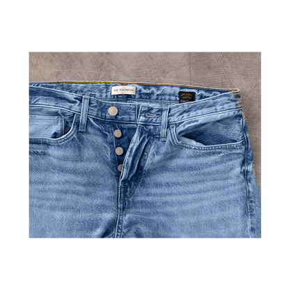 Men's Ace Rivington Harlan Straight Archive Selvedge 12oz jeans in Decade Wash with classic straight fit and detailed stitching.