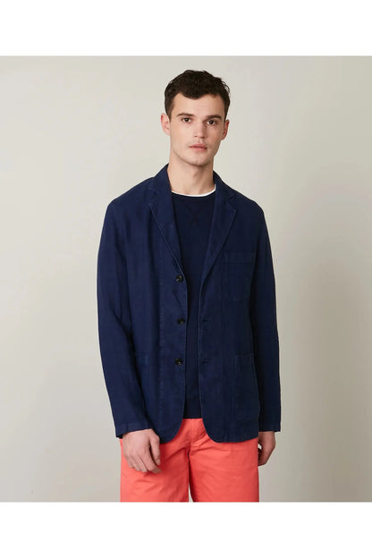 Jobby Linen Jacket - Deep Blue - DUNE + SALT