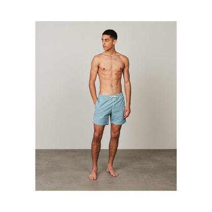 Men's Hartford Classic Swim Shorts in grey green, featuring a relaxed fit and adjustable waistband for comfortable beachwear.