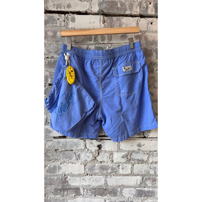 Men's Hartford Classic Sea Blue Swim Shorts with adjustable waistband and lightweight fabric, suitable for beach or pool.