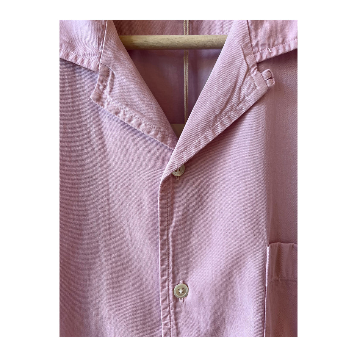 Men's Hartford Palm Mc Pat Shirt in faded rose color, featuring a casual fit and palm print design.