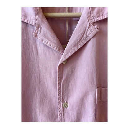 Men's Hartford Palm Mc Pat Shirt in faded rose color, featuring a casual fit and palm print design.