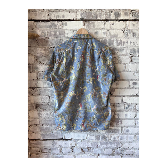 “Parrot” Palm Mc Shirt - Blue - DUNE + SALT