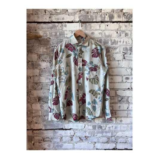Paul Hawaiian Print Cotton Shirt - Sand - DUNE + SALT