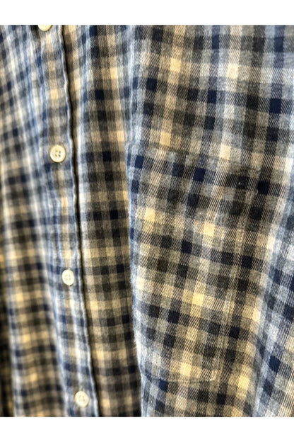 Paul Woven Flannel Shirt - Blue/White Check - DUNE + SALT