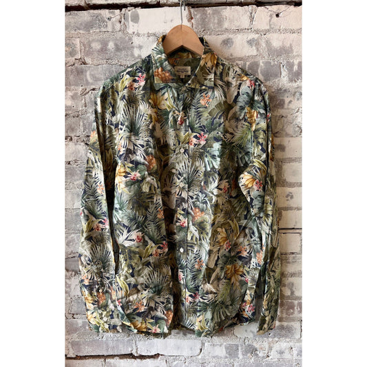 Paul Woven Shirt - Navy/Green Jungle - DUNE + SALT