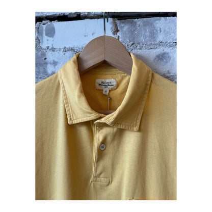 Men's Hartford Sunshine SS Cotton Jersey Polo shirt, featuring a bright yellow color and classic polo style.