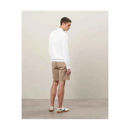 Men's white Terry zip sweatshirt by Hartford Men's, featuring a comfortable fit and casual style with a front zipper and soft fabric.