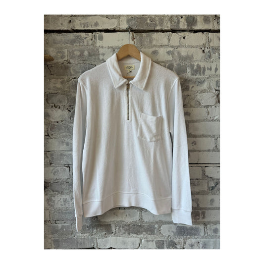 Terry Zip Sweatshirt - White - DUNE + SALT