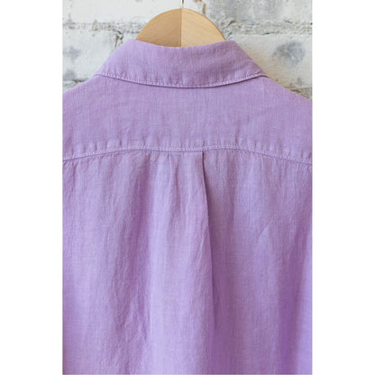 Women's lilac Coraz linen shirt from Hartford Women's featuring a button-up design and a soft, breathable fabric.