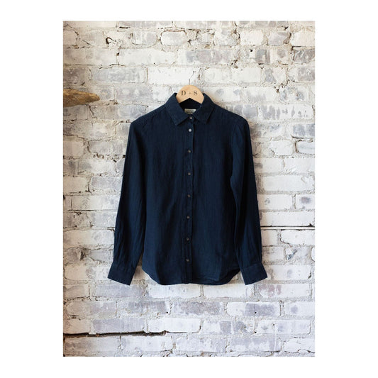 Coraz Linen Shirt - Midnight - DUNE + SALT