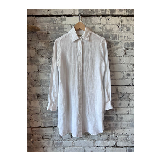 Rea Linen Dress - White - DUNE + SALT