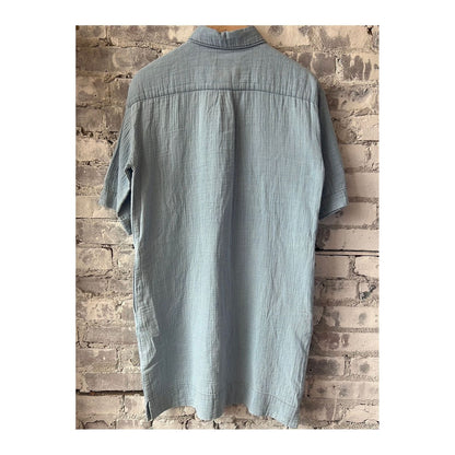 Women's Rooster Cotton Gauze Dress in Indigo Light Bleach by Hartford Women's, featuring a relaxed fit and airy fabric.