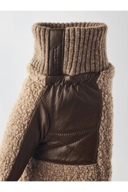 Emilia Wool Mitten - Camel/Light Brown