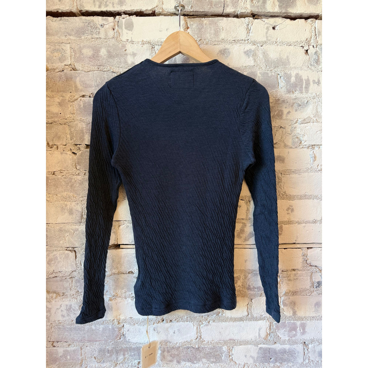 V::Room High-Soft Double-Face L/S Crew - Dark Navy Dark Slate Gray