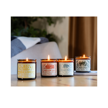 Folk & Flame High Summer Soy Candle from Good & Well Supply Co. as a home accessory, featuring a warm, summer-inspired design.