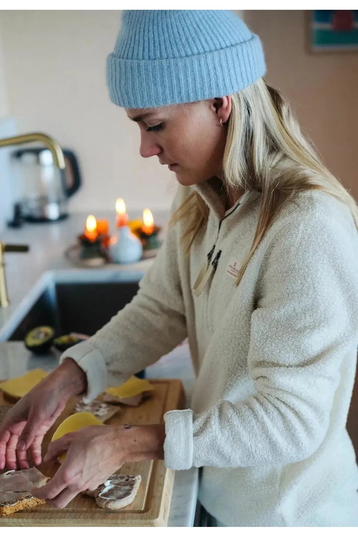 Women's Hut Half Zip - Faded Navy - DUNE + SALT