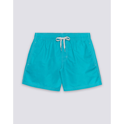 Men's Sundek Iconic Taffeta elastic waist boardshort in marine color, featuring a lightweight, quick-drying fabric and sporty design.