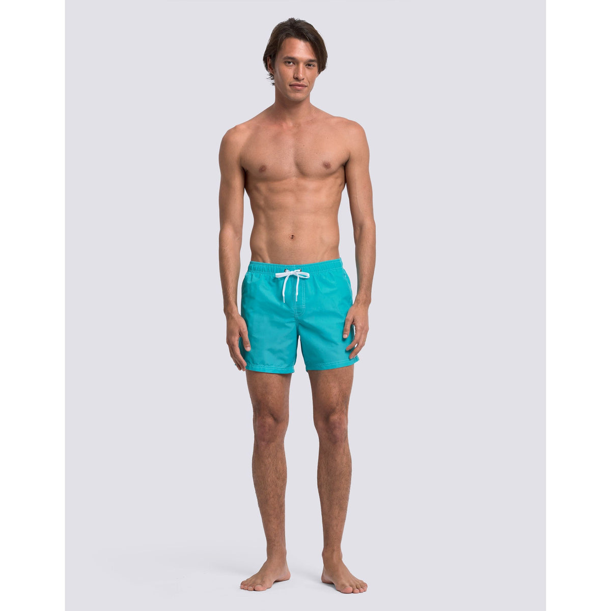 Men's Sundek Iconic Taffeta Elastic Waist Boardshort in marine blue, featuring a comfortable elastic waistband and stylish design.
