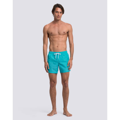Men's Sundek Iconic Taffeta Elastic Waist Boardshort in marine blue, featuring a comfortable elastic waistband and stylish design.