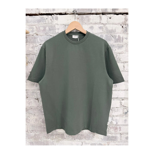 Men's IF Tee in Sea Kelp color, casual short-sleeve shirt by 04651, displayed with a relaxed fit and soft fabric.