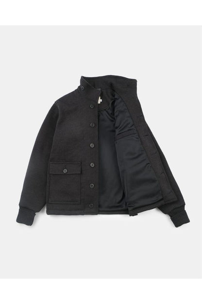 Lined Submariner Sweater Coat - Dark Charcoal - DUNE + SALT