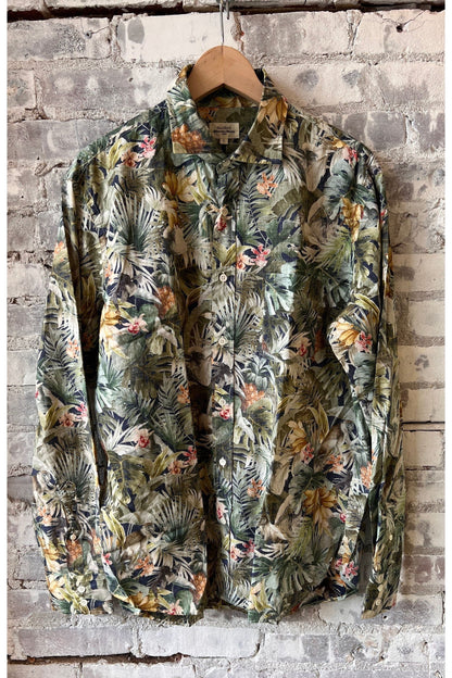 Paul Woven Shirt - Navy/Green Jungle - DUNE + SALT