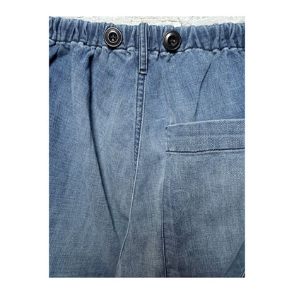 Women's indigo French sailor pants by Freecity, featuring a relaxed fit and classic nautical style.