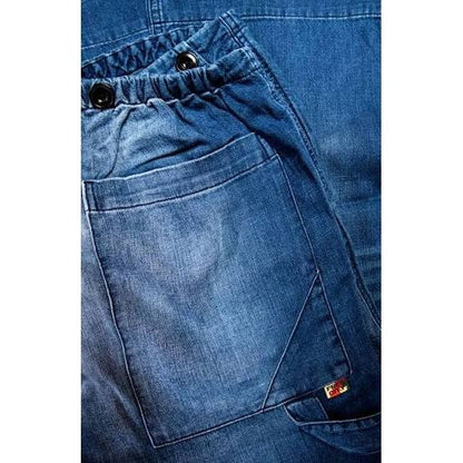 Women's Indigo French Sailors Pant by Freecity, featuring a relaxed fit and classic sailor-inspired design in denim fabric.
