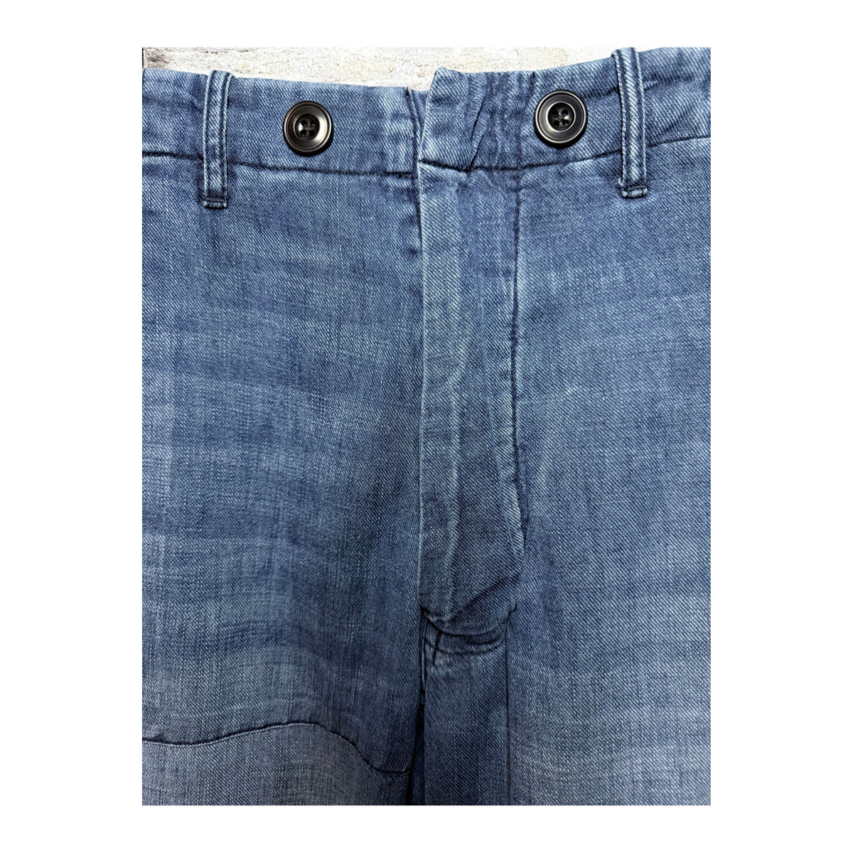 Women’s Freecity Indigo French/Sailors Pant in vibrant indigo fabric, featuring a relaxed fit and classic nautical style.