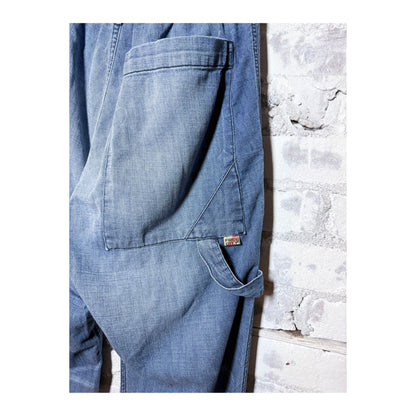 Women's Indigo French Sailors Pants by Freecity, featuring classic navy blue fabric and relaxed fit.