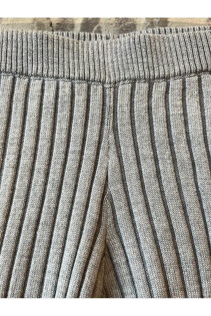 Reveal Silk Cashmere Rib Biker Short - Heather Grey - DUNE + SALT
