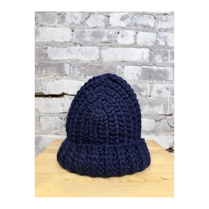 Women's navy Jones Hat by M.Patmos, featuring a stylish and versatile design, shown in a close-up image.