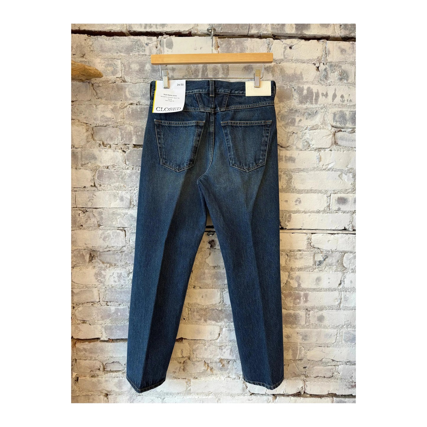 Dark blue Jonta Relaxed Jean for women by Closed Women's, showing a casual fit denim jeans with a relaxed style.
